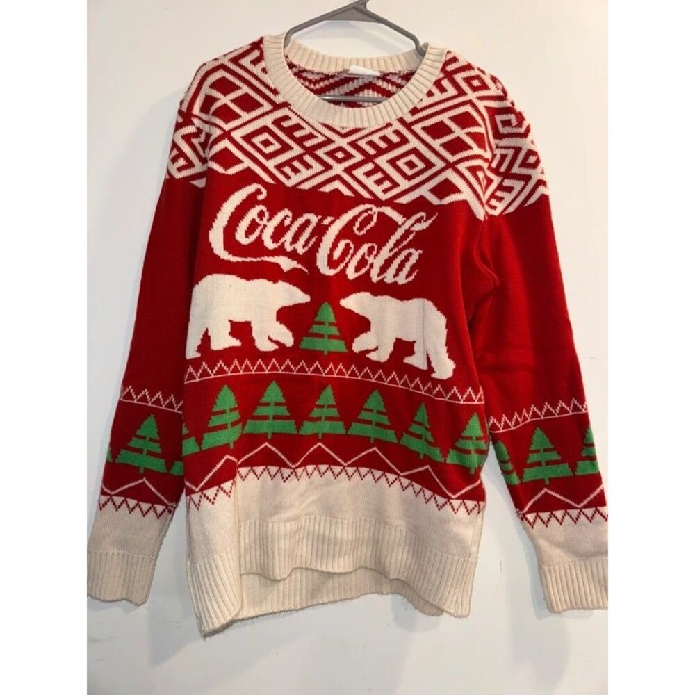 Men’s True Vintage Coca-Cola Christmas Sweater-Size XL
